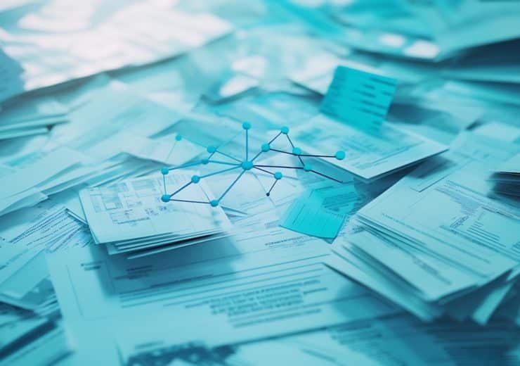 Abstract representation of tax compliance interconnected shapes that symbolize adherence to tax regulations including payment filing deadlines and legal responsibilities