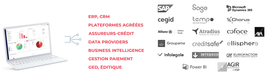 Connecteurs Hoopiz : ERP, CRM, plateformes agréées, assureurs-crédit, data providers, BI, gestion des paiements, GED